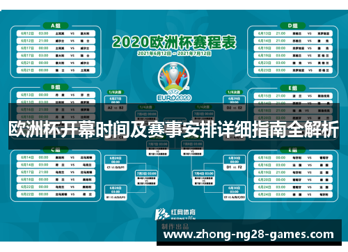 欧洲杯开幕时间及赛事安排详细指南全解析